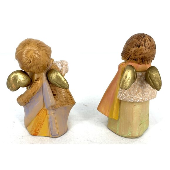 Fontanini Simonetti Italy Christmas Angel Cherub Figurines 4” Lot of 2 Vtg 1988 - Picture 3 of 10